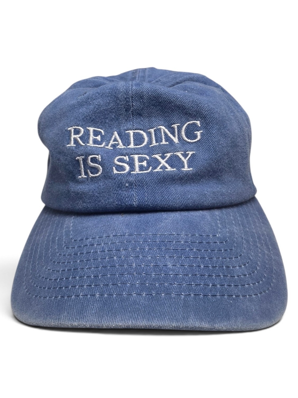 Book of the Month Reading Is Sexy Embroidered Washed Blue Dad Hat